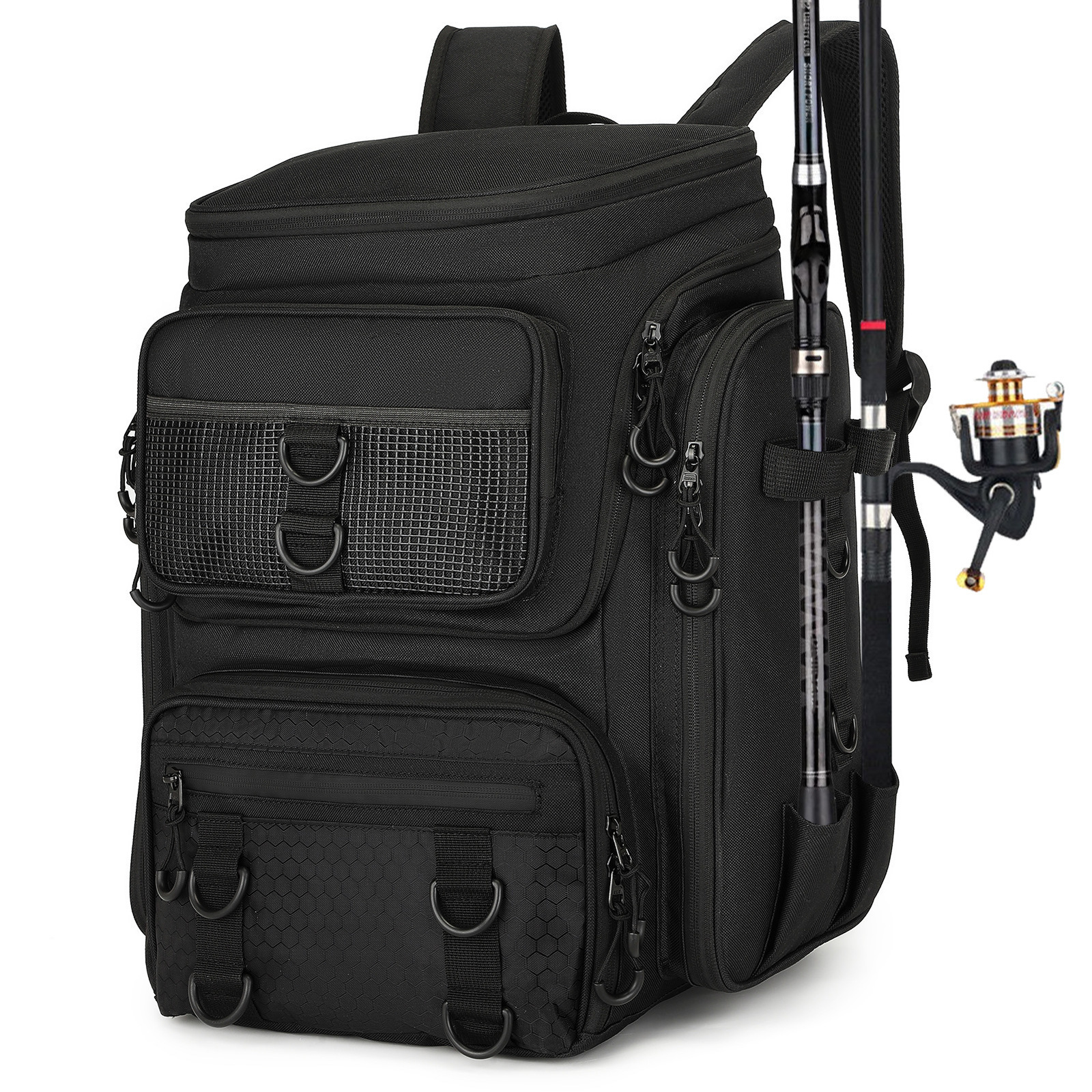 New 2024 Outdoor Roada Fishing Backpack Multi functional Fishing Gear Bag Fishing Rod Storage Bag Camouflage Backpack