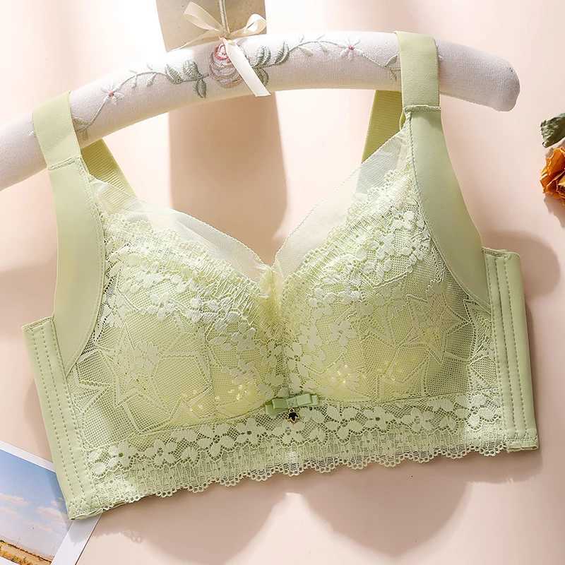 Spring And Summer New Five-breasted Thin Hole Cup Breathable Bra Without Underwire Breast-proof Sagging Underwear Looks Thin Bra Z250730