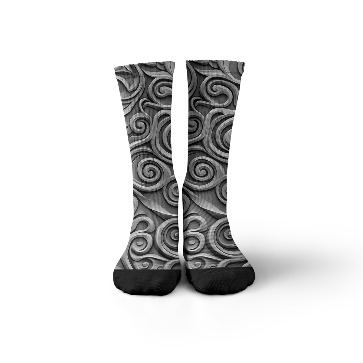 Vintage Swirl Pattern Unisex Tube Sock C119