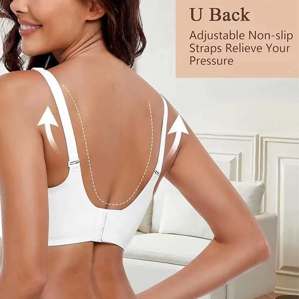 Womens Push Up Soft Bra Removable Padded Non Wired Bra Comfort Seamless Full Coverage Everyday Bra Underwear For Women Z250730