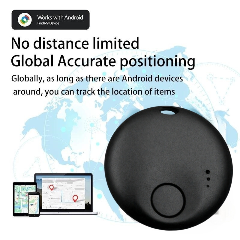 Smart GPS Tracker, Only for Android Phone(Google Find My Device), No Monthly Fee, Real-time Accurate Locator, for Car/Pets/Children/Elderly/Valuables 