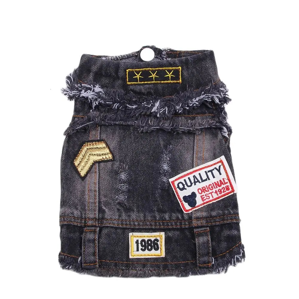 Dog Jeans Jacket Cute Casual Blue Denim Coat Vest Pet Puppy Clothes Apparel 6 Sizes 2 Colours 250729