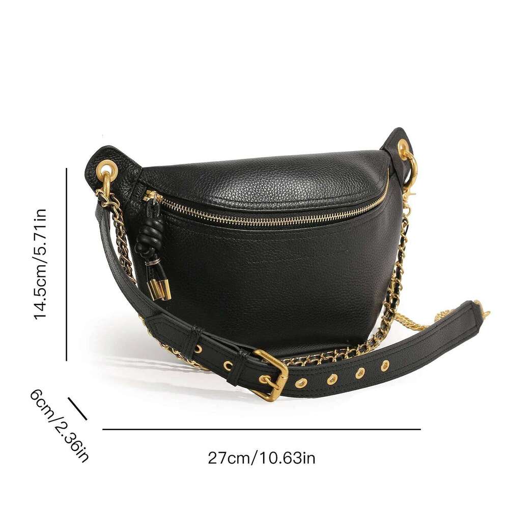 ITAMOOD Genuine Leather Waist Packs for Women Fashion Fanny Pack Belt Designer Trendy Crossbody Bag