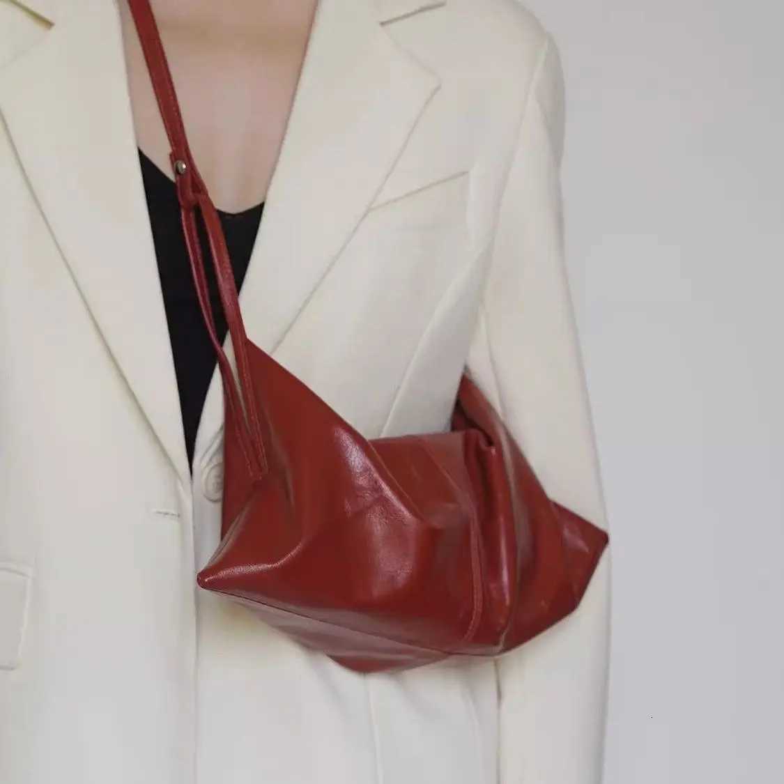 Women Bag Koren PU FAshion Simple Office Lady Shoulder Bag Handbag Pures and Bags Crossbody Irregular Bag Y250730