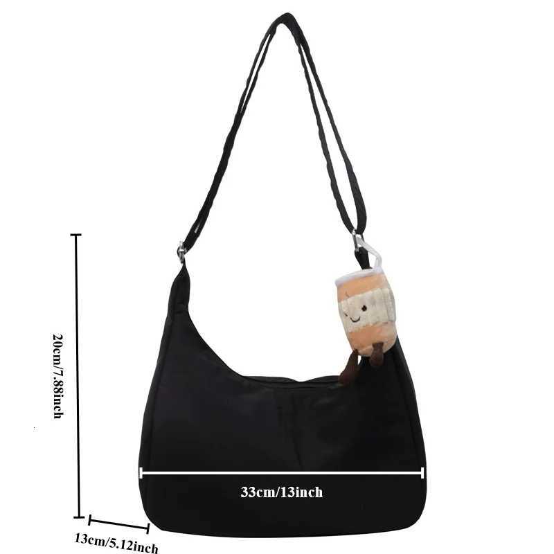 Simply-designed Female Shoulder Bag Refined Dumpling Bag Ins Style Casual Crossbody Bag Nylon Travel With Large Capacity G250729