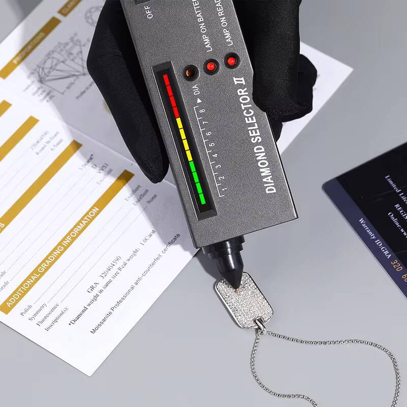 Iced Out White Gold Plated 925 Sterling Silver VVS Moissanite Diamond Tag Pendant Necklace for Men Women