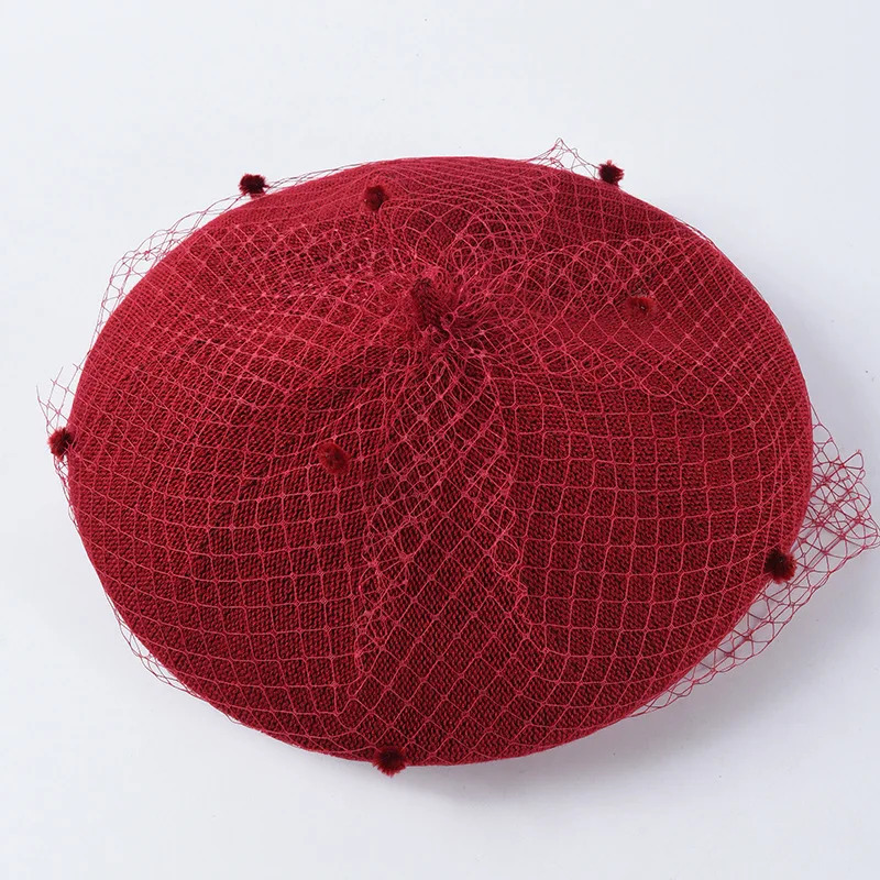 USPOP Summer hats Women beret vintage mesh yarn berets fashion female breathable beret hat solid color cap 250730
