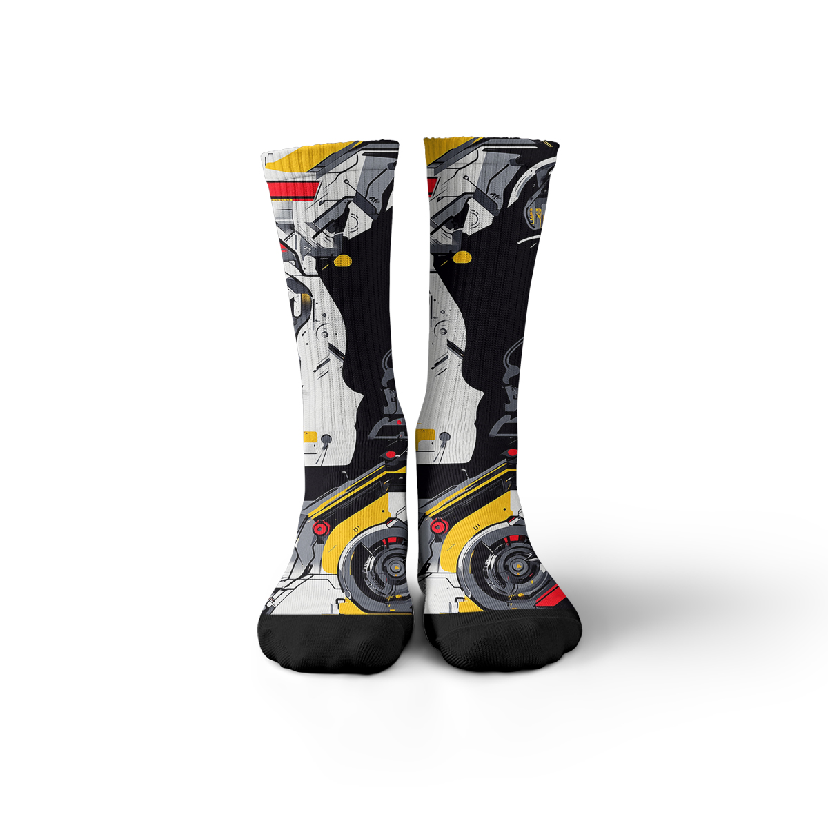Cyberpunk Mech Design Unisex Tube Designer Socks C128