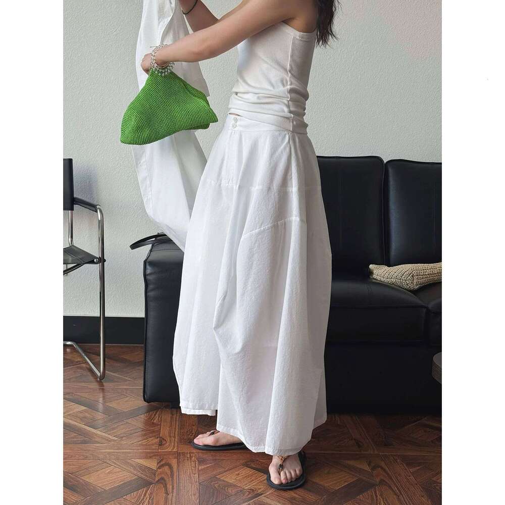 Designer Clothing 2025 Summer Floral Bud Half Silhouette Slimming Casual Long Skirt For Women