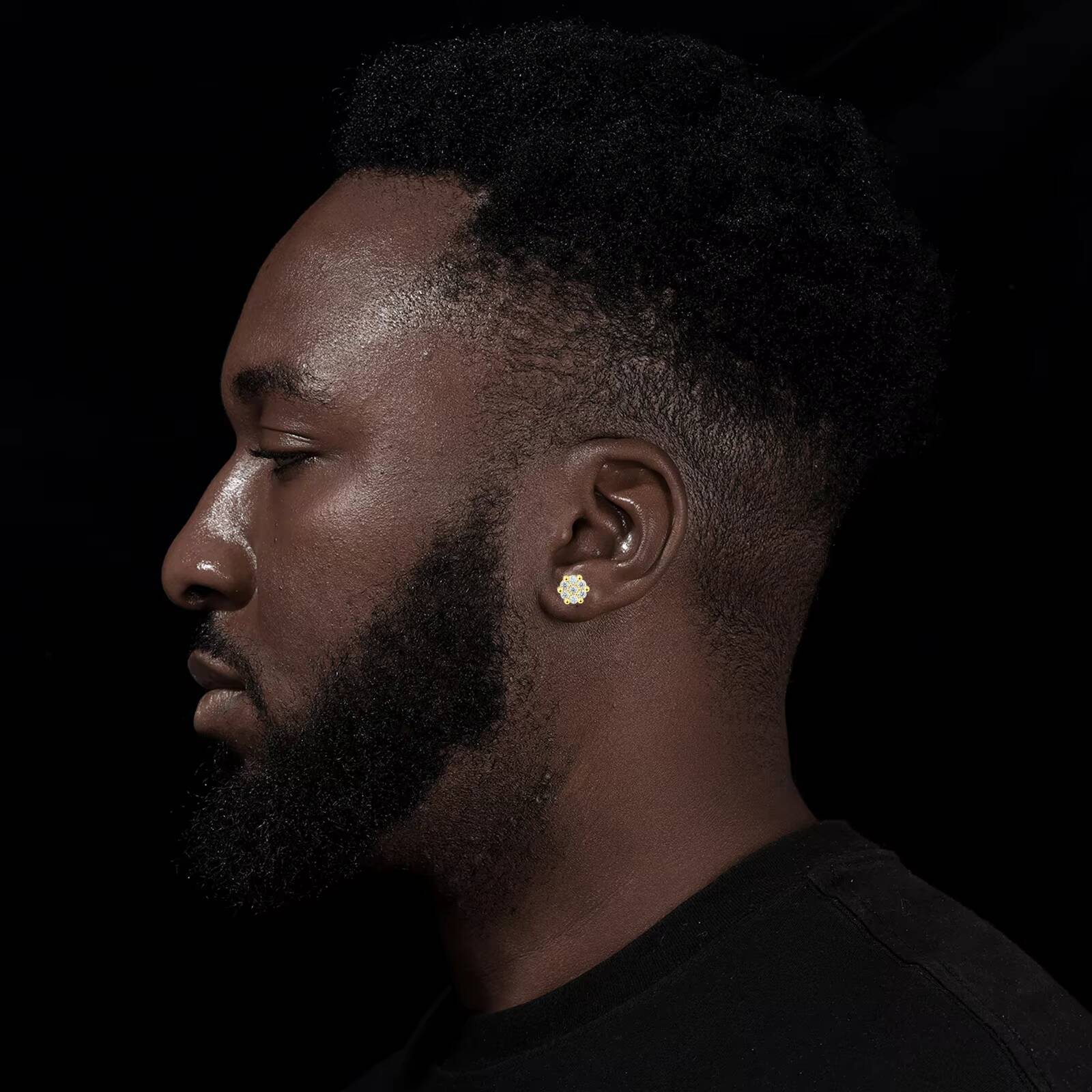 Fashion Jewelry Wholesale Flower Shape Custom 925 Sterling Silver VVS Moissanite Diamond Cluster Stud Earring