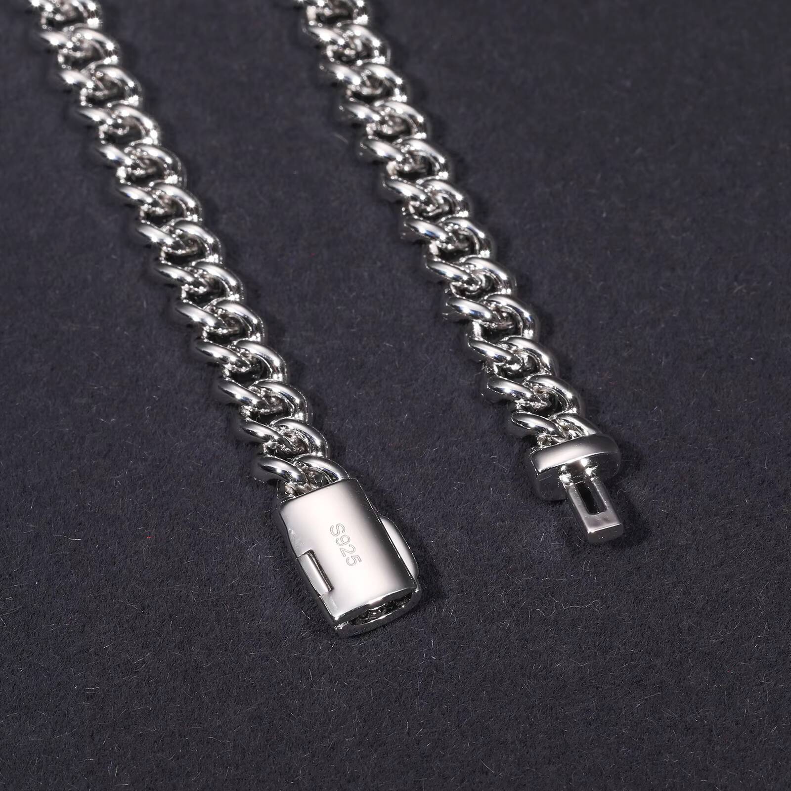 Factory Wholesale Hip Hop Jewelry Mens 6mm 925 Sterling Silver VVS Moissanite Diamond Iced Out Cuban Link Chain Necklace