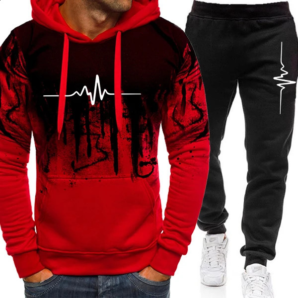 igh Quality Mens Tracksuit Casual Jogging Men Versatile Sweatshirts Sweat Pants Fashion Comfort Daily Sports Simple Hoodie Set 250725