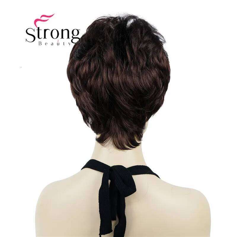 StrongBeauty Short Cute Brown Auburn Straight synthetic Women's Wig for Everyday COLOUR CHOICES