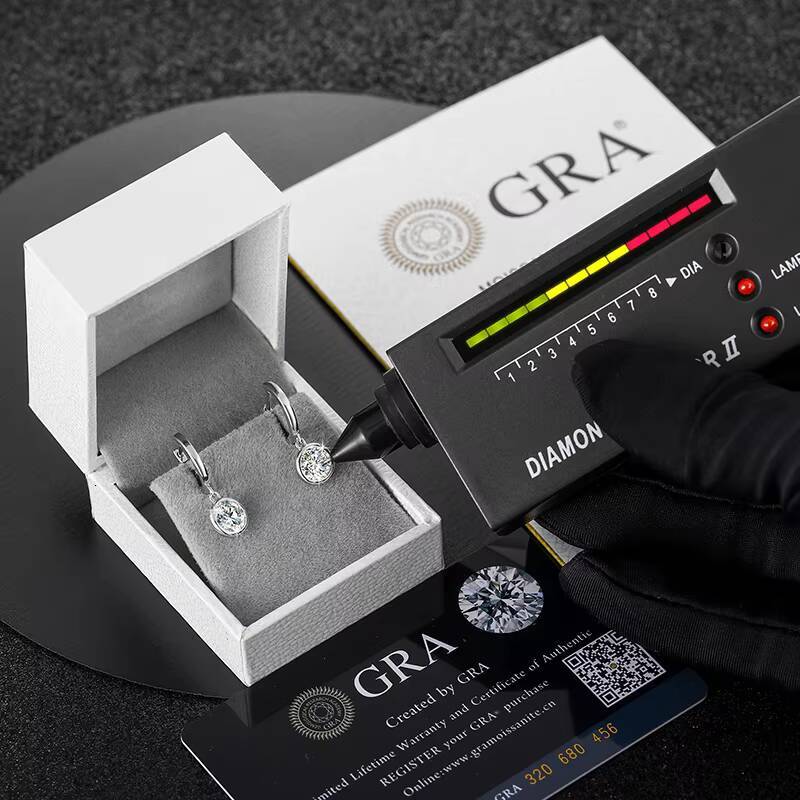 Simple Design Jewelry 2ct VVS1 D Color Dangle 925 Sterling Silver Drop Earrings for Women Platinum Plated Luxury Jewelry