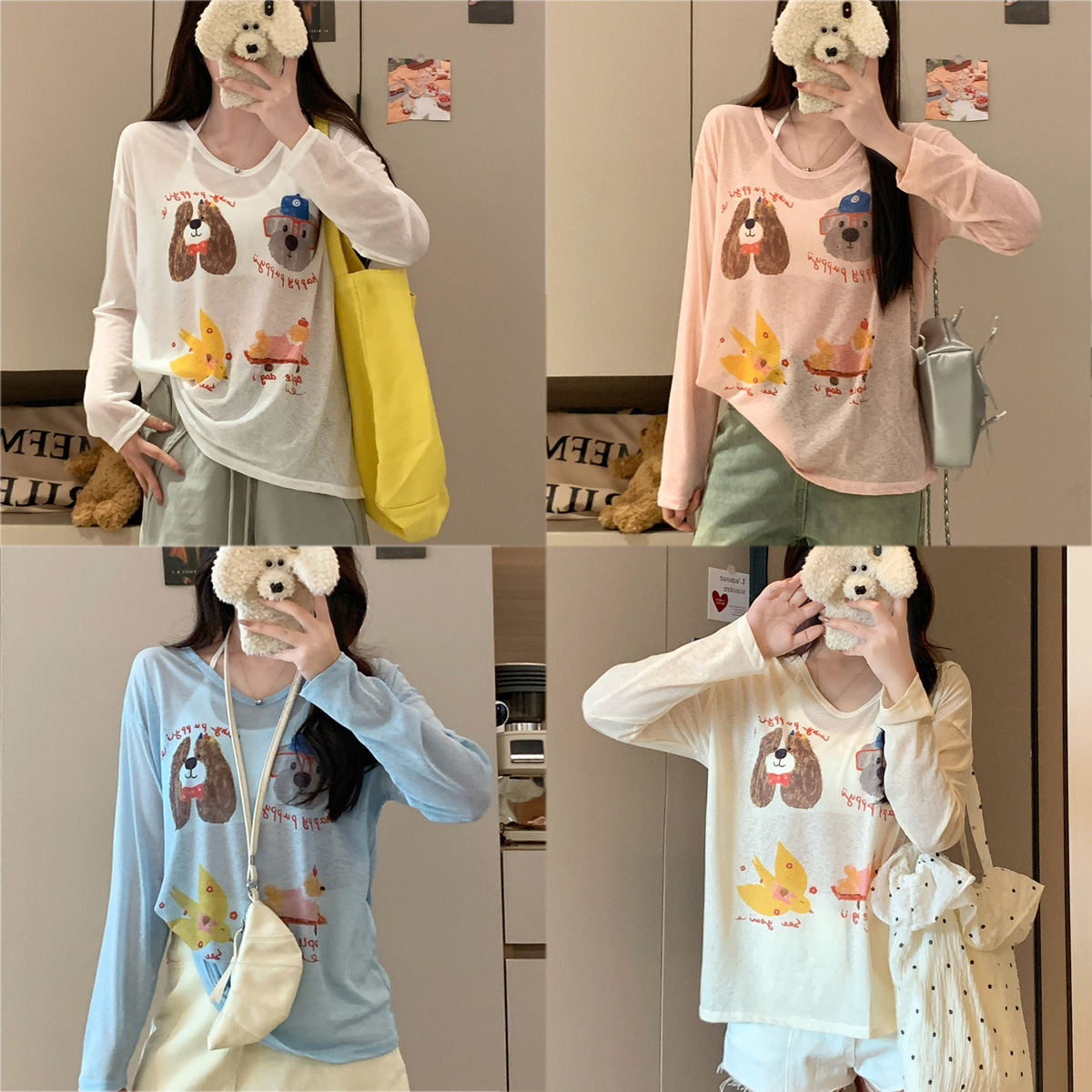 2025 new women's summer niche thin loose fashion printed summer thin bottom shirt designer T-shirt designer short sleeved women's T-shirt