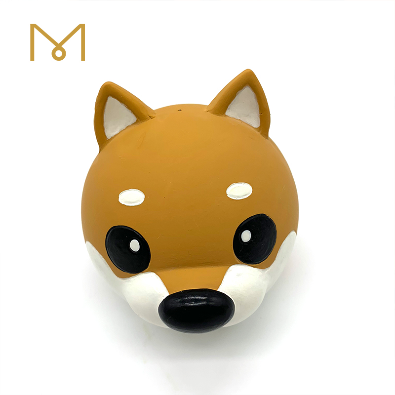 Latex Animal Ball Pet Toy Natural Rubber Bouncy Squeaky Dog Puppy Toy 5pcs/Pack