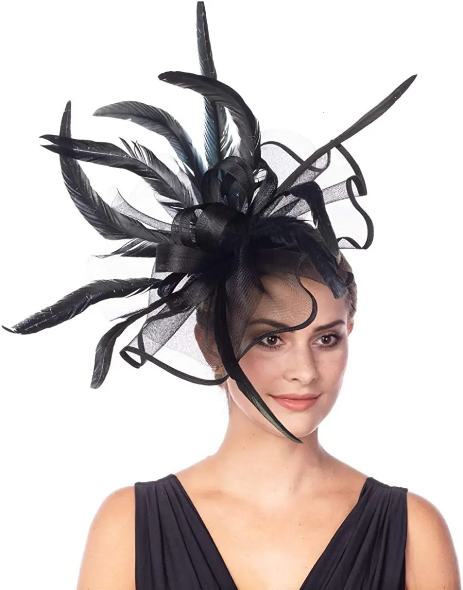 Womens Big Flower Fascinator Church Hat Royal Ascot Race Accessories Headbands Fascinator Bridal Tea Party 250729
