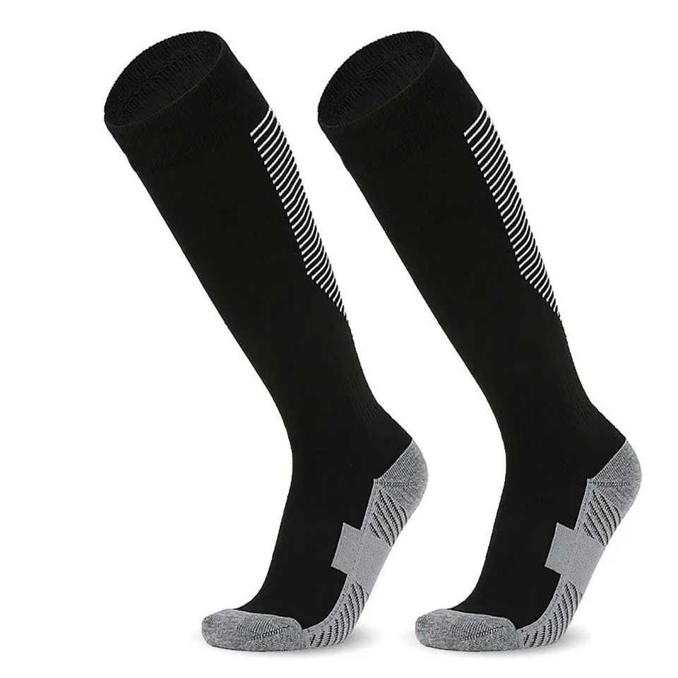 Towel Bottom Childrens Football Socks Adult Over Knee Non Slip Kids Soccer Long Tube Striped Sports Basketball Socks Z250731