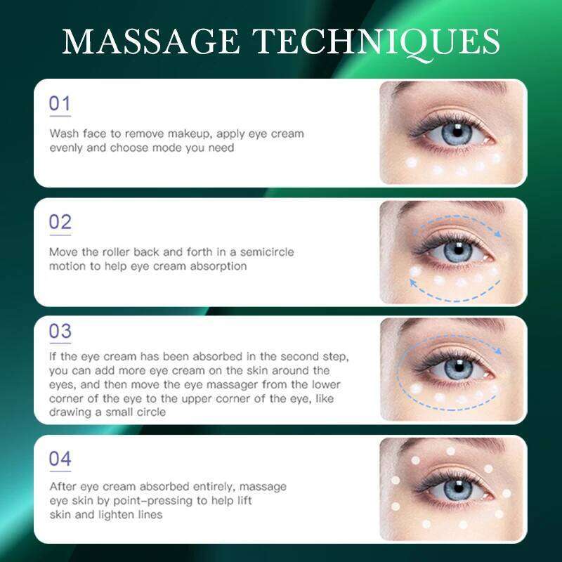 Eye Massage Device Skin Firming Microcurrent Removing Wrinkles Fine Lines Revitalizing and Anti Aging Beauty Instrument