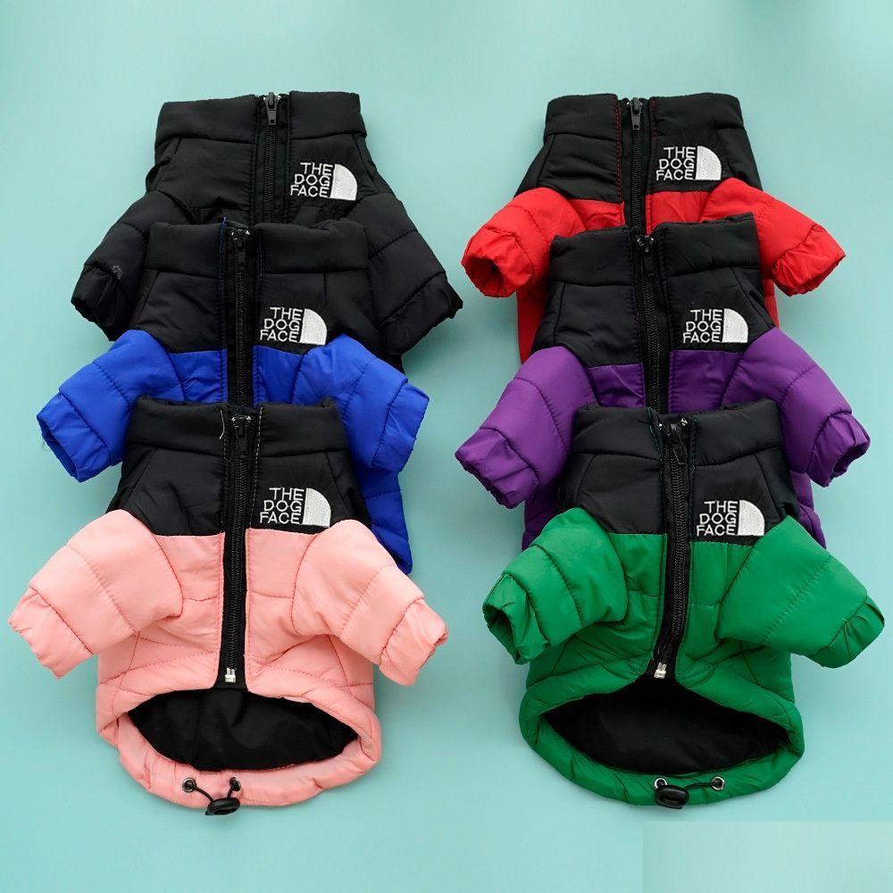 Dog Coats Jackets The Face Puffer Seasonal Jacket Winter Coat Duck Down For Small Medium Dogsthicken Windbreaker Puppy Clothes Ch31 Otprh