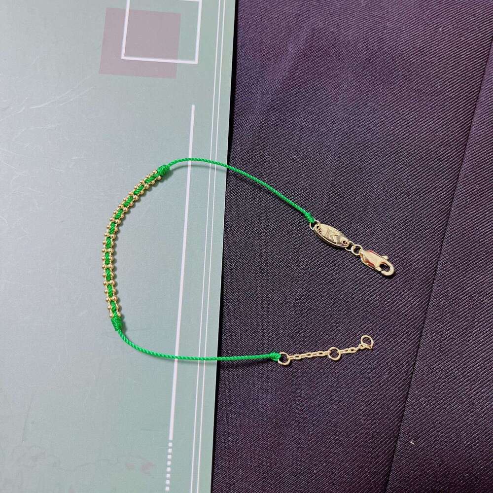 French House Love Interwoven Red String Zodiac Year Lucky Fortune Bead Spliced Woven Bracelet for Men and Women