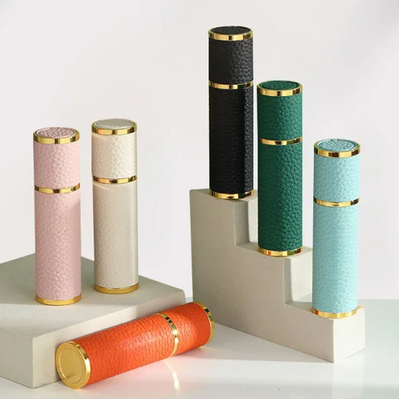 5ml-10ml PU Leather Bottom Filling Refillable Perfume Atomizer for Travel Spray Bottle Fine Mist Gift Fragrance Cosmetic 250726