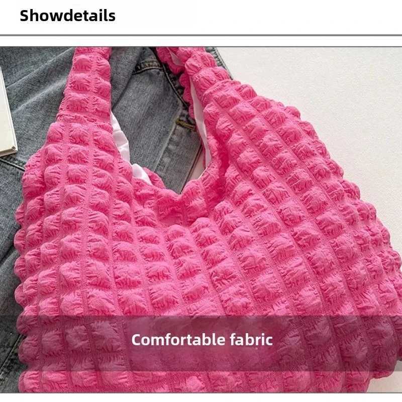 Shoulder Bags Polyster Pleated Cloud Bag Female Large Capacity Shoulder Bag Handbags Shopping s Pouch Tote Bolsas Y250730