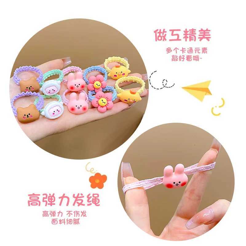 Girls Headdress Spring Color Skirt Hem Headband Cute Cartoon Rubber Band Childrens Small Thumb Hair Rope Headwear R250730