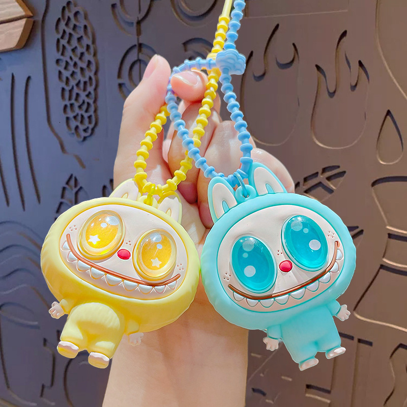 Creative Cartoon Pop Eye Squeeze Keychain Cute Bag Pendant Car Keychain Gift