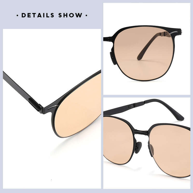 DHcollections 2025 Foldable Metal Sunglasses - UV400 Protection, Gradient Lenses, Portable & Stylish for Men & Women (6 Colors)