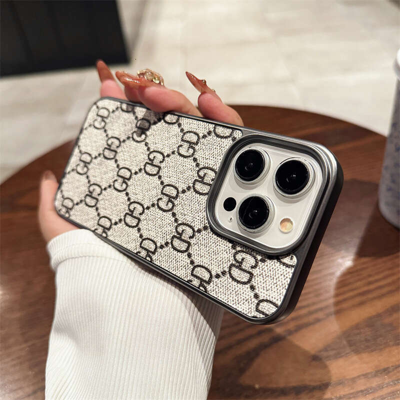 DHgadgets Wind Letter G Compatible with Apple 16/15 Pro Max Large Hole Electroplated Phone Case iPhone 14 Shockproof Niche