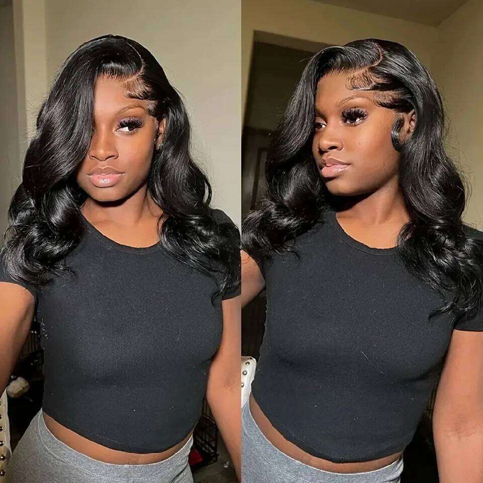 Cheap Double Drawn Short Bob Synthetic Wigs Raw Vieamese Virgin Glueless Body Wave Human Hair Frontal Pre Cut 13X4 Hd Lace Wig