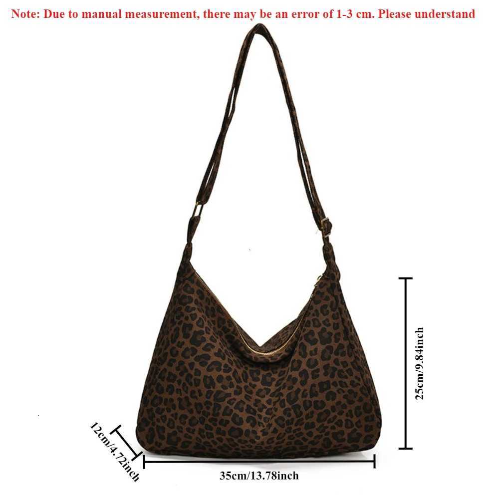 Womens Leopard Print Tote Bag Lightweight High-capacity Shoulder Bag Adjustable Shoulder Strap Crossbody Bag For Daily Use 2025 G250729