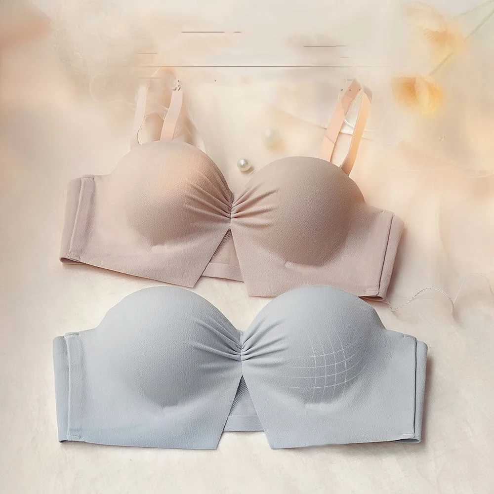 THin Section of Non-marking BreaTHable Small Breasts GaTHered Underwear WiTHout Steel Ring Small Breasts Anti-glare Bra Z250730