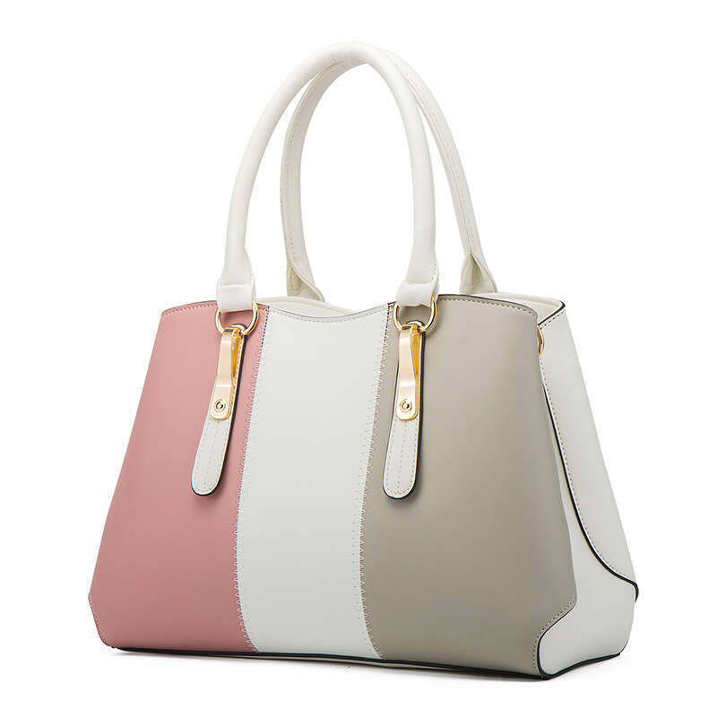 2025New Fashion Color-Block HandbagTote Shoulder Crossbody Bag Mother and Child Set Four-Piece Women's Bag Set