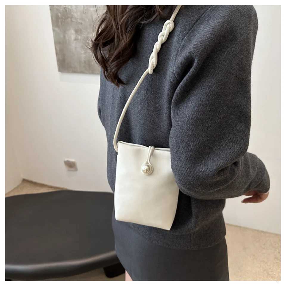 Crossbody Cell Phone Bags For Women Mini PU Leather Shoulder Purses And Handbags Ladies Phone Shoulder Bags Simple Solid Bag Y250730