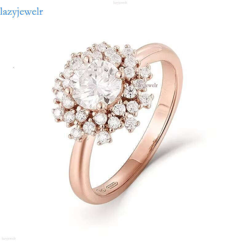 Luxurious Jewelry Women's Wedding Chrysolite Exquisite Flower Design Ring Manufacturer