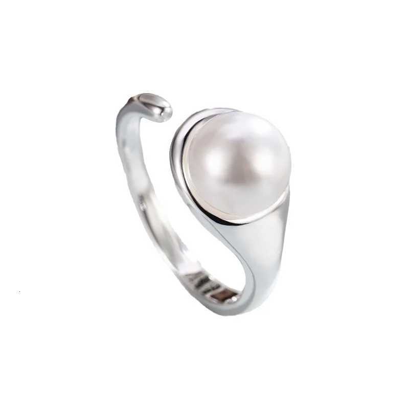 925 Sterling Silver Rings for Women Men Couple Minimalist Handmade Simple Pearl Ring Party Jewelry Gift Prevent Allergies y250730
