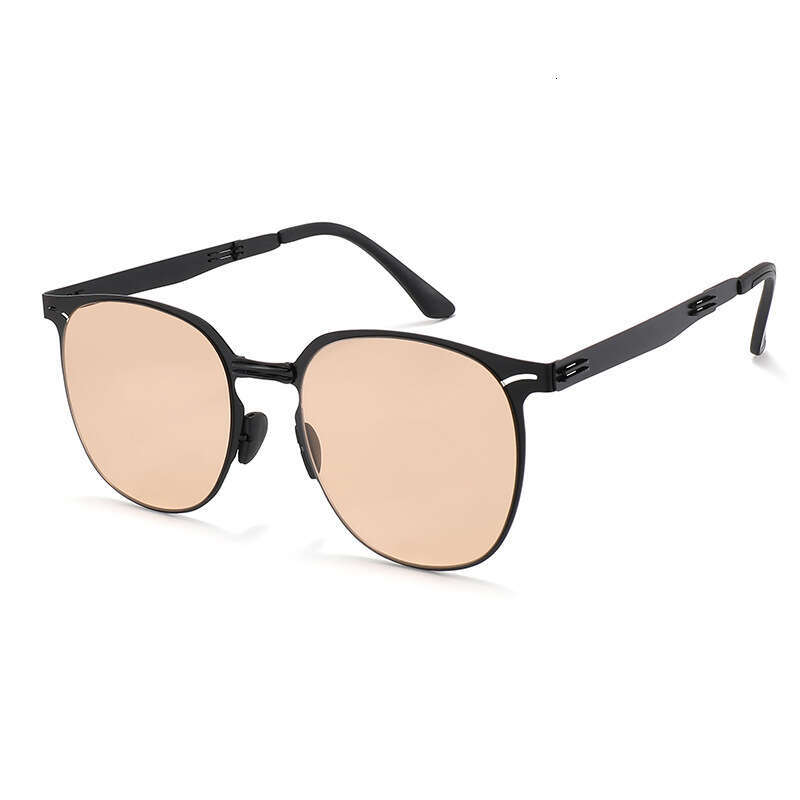 DHcollections 2025 Foldable Metal Sunglasses - UV400 Protection, Gradient Lenses, Portable & Stylish for Men & Women (6 Colors)