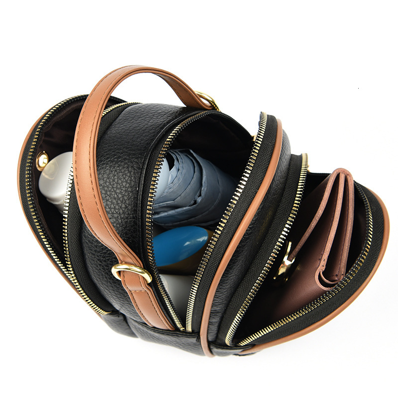 2025 Summer New Women's Shoulder Bag Summer Soft Leather Crossbody Bag Lychee Patterned Diamond Grid Niche Design Small Round Bag New Designer Lu