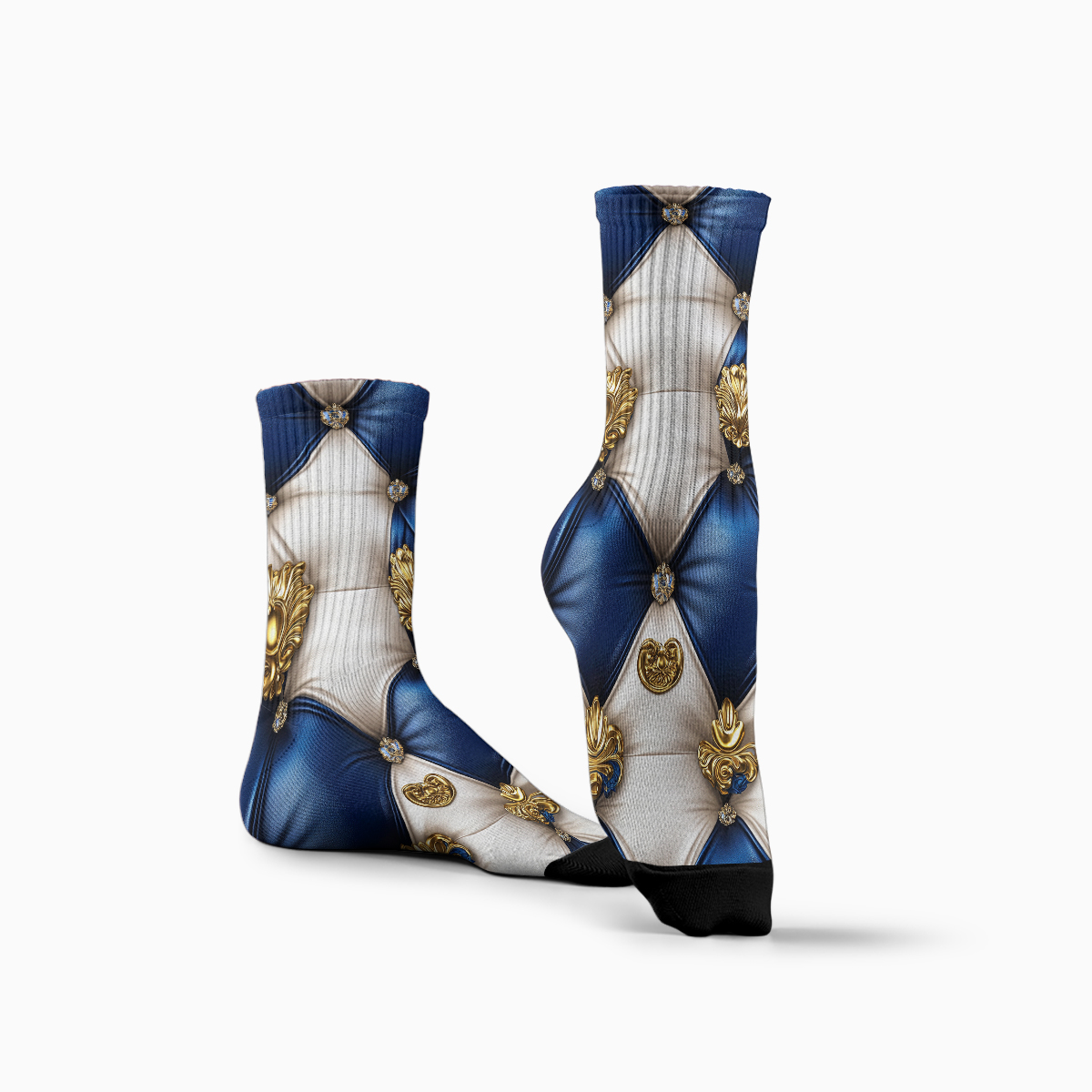 Royal - Style Tufted Pattern Unisex Tube Designer Socks C122