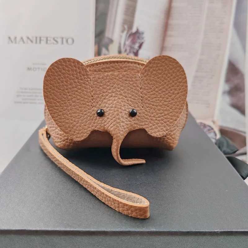 1pcs PU Leather Elephant Money Bag Women Coin Purse With Key Ring Multifunctional Zipper Storage Bags Key Case Y250731