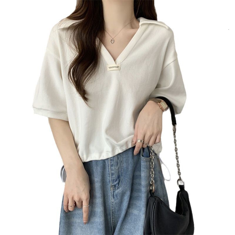 2025 Women's Short sleeved T-shirt Spring/Summer New Style Loose Fit Plus Size Unique Design Basic Shirt Women's T-shirt Top New Designer T-