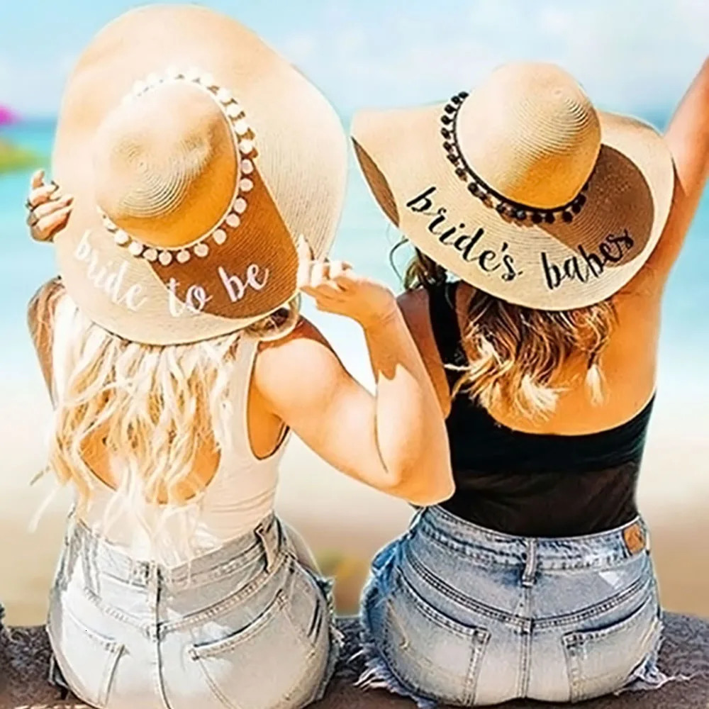 Personalized Custom Name Text Embroidery Beach Hats for Women Sun Straw Hat Wide Brim Foldable Roll up Floppy Summer Hat 250724