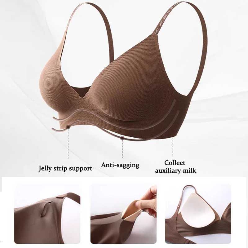 3PCS Women Solid Color Bras Sexy Deep V Neck Brassiere English Letter Straps Push Up Bras Female Comfortable Underwear No Steel Z250730