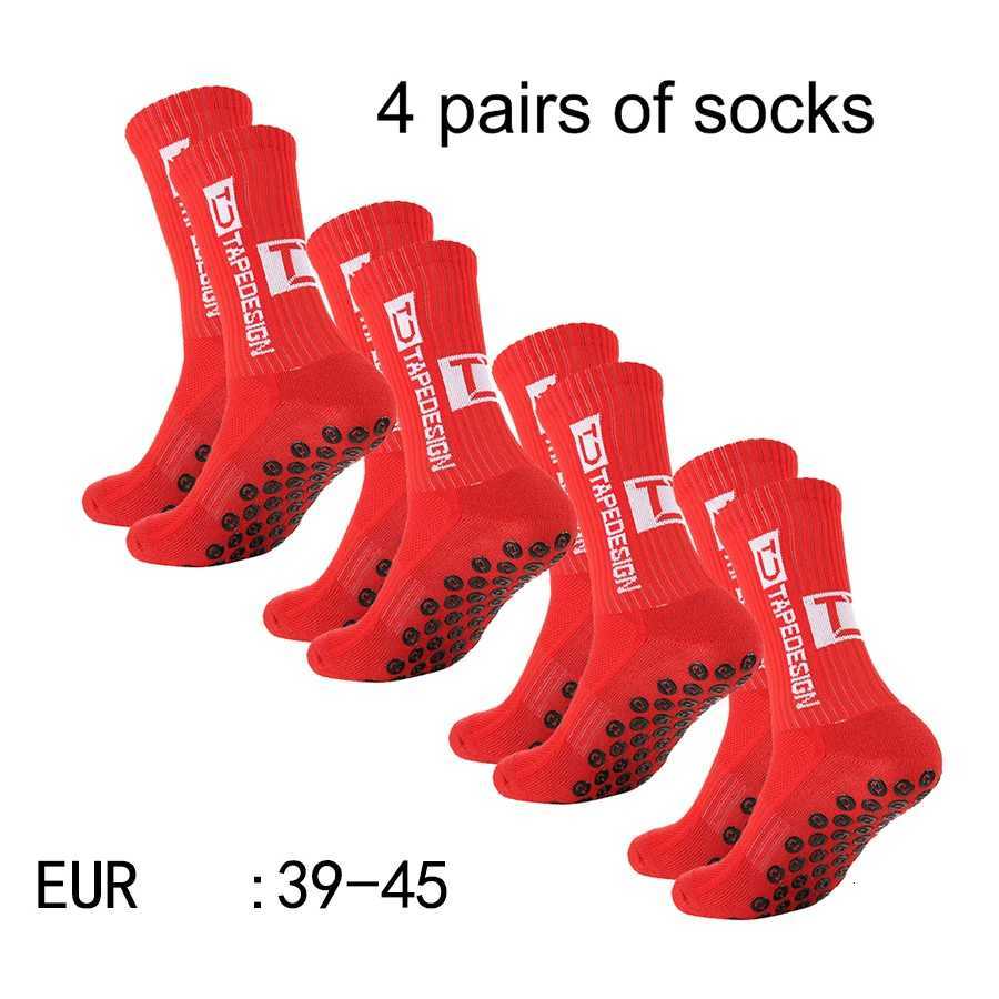 4 pairs of new TC mid tube glued football socks for sports training and competition non-slip and breathable socks Z250731