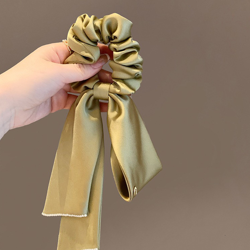 Love Knots Tie Scrunchie Elegant Solid Color Yoga Fashion Hair Accessories Womens Bow Fixed Ponytail Sports Headband 250529