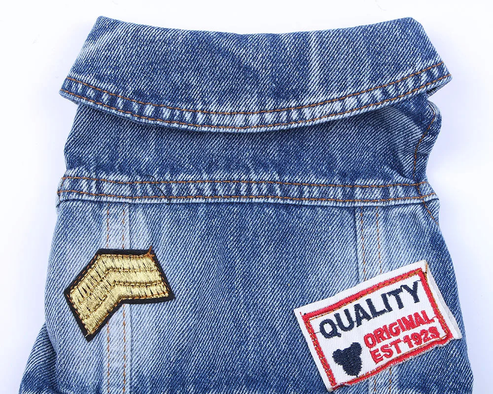 Dog Pet Denim Jumpsuit Pants Pet Puppy Coat Jacket Spring/Autumn Clothes 6 sizes 250729