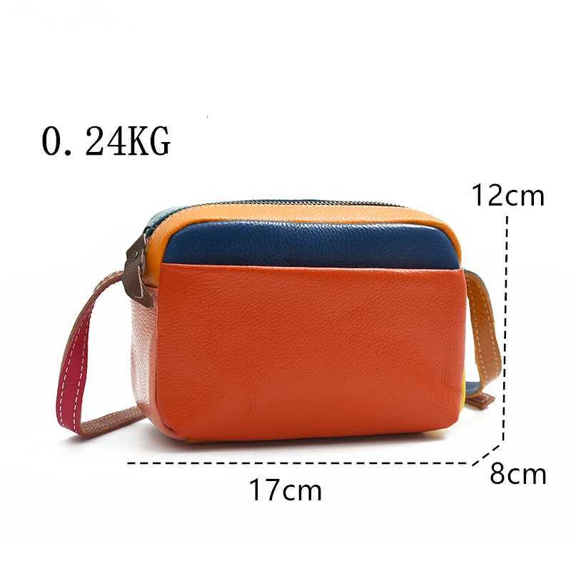 100% Genuine Leather Messenger Bag Cow Leather For Women Handbags Female High Quality Shoulder Messenger Bags Daily Purse Y250730