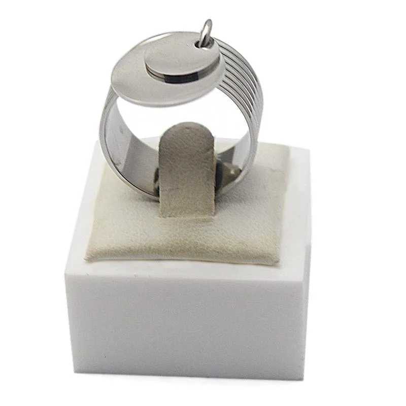 Women Fashion Jewelry Blank Tag Party Ring Silver Color Women Round Pendant Finger Ring Size 7 8 9 10 6 11 y250730